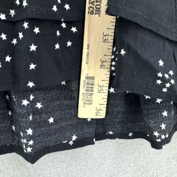 Rails Womens Black White Jolie Moons & Star Galaxy Smocked Mini Dress Small - Picture 9 of 13